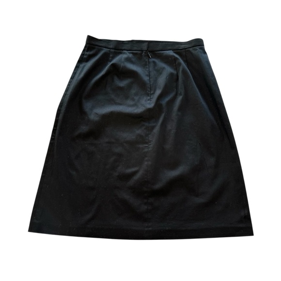 Vtg 90’s Debra McGuire Skirt Women’s Black Embroidered Floral A-Line Midi Sz 12 - Picture 5 of 6